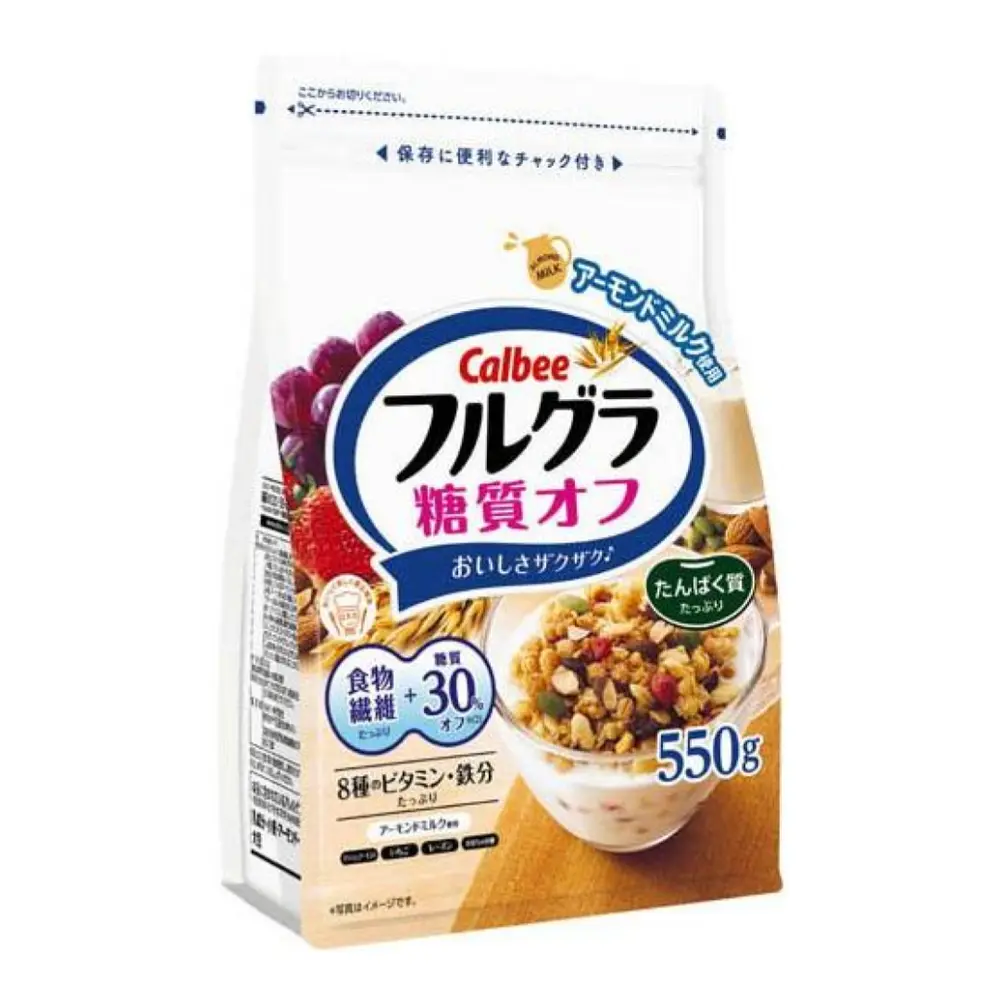 Ngũ Cốc Trái Cây Ít Đường, Fruit Granola, 30% Less Sugar (550g) - CALBEE
